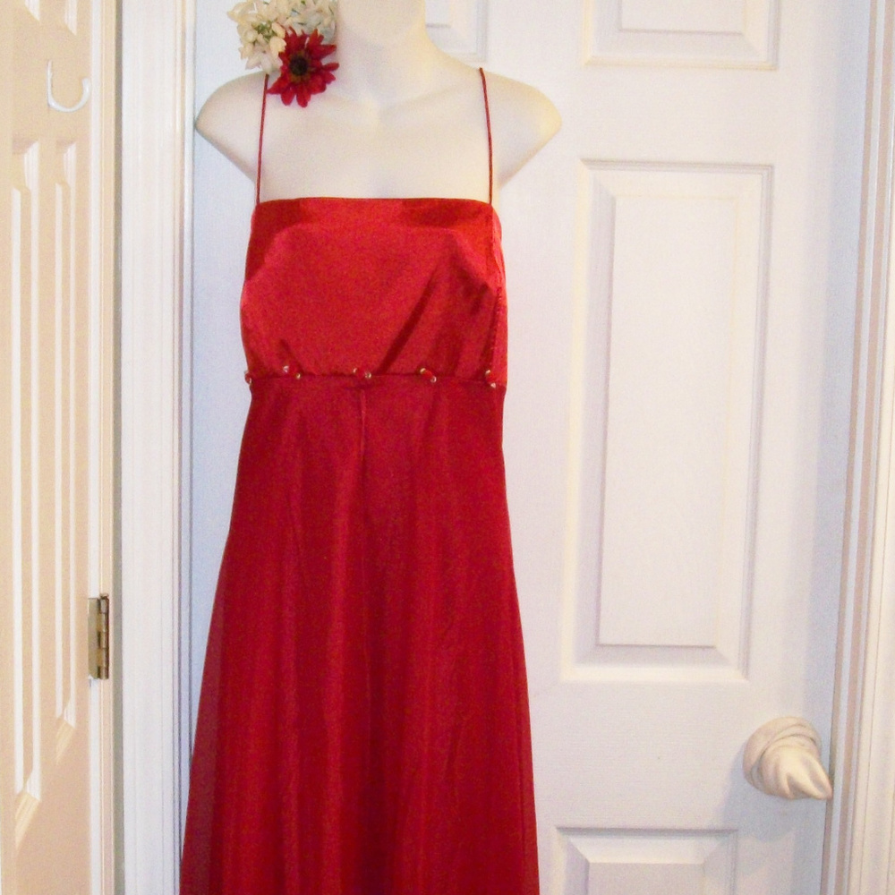 MILANO 4X Satin Chiffon Gown Bridal Prom NWT